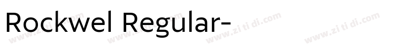 Rockwel Regular字体转换